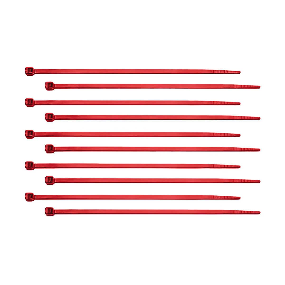 6" Nylon Cable Zip Ties - Red (10-Pack) - Thumbnail 2