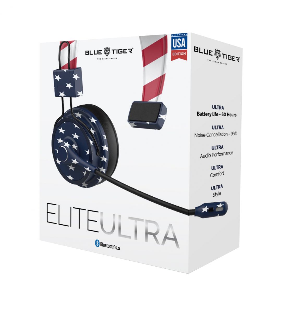 Blue Tiger Elite Ultra Bluetooth Headset - USA Flag - Thumbnail 8
