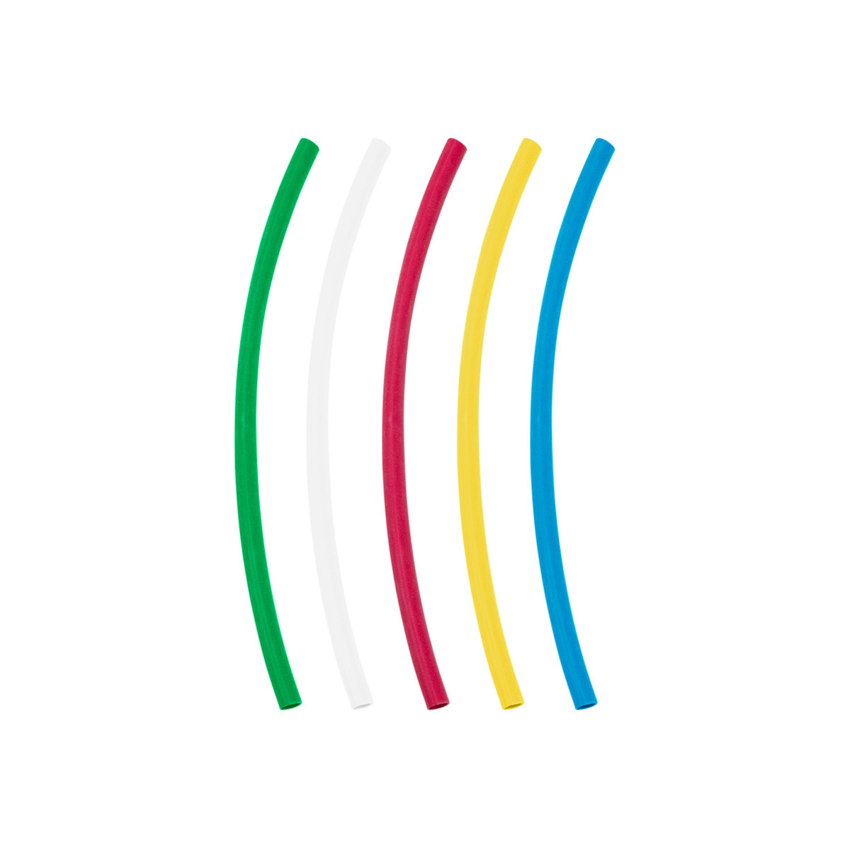 Assorted 1/8" Blue,Clear,Green,Red,Yellow Heat Shrink Tubing, 4" Long (10-Pack) - Thumbnail 2