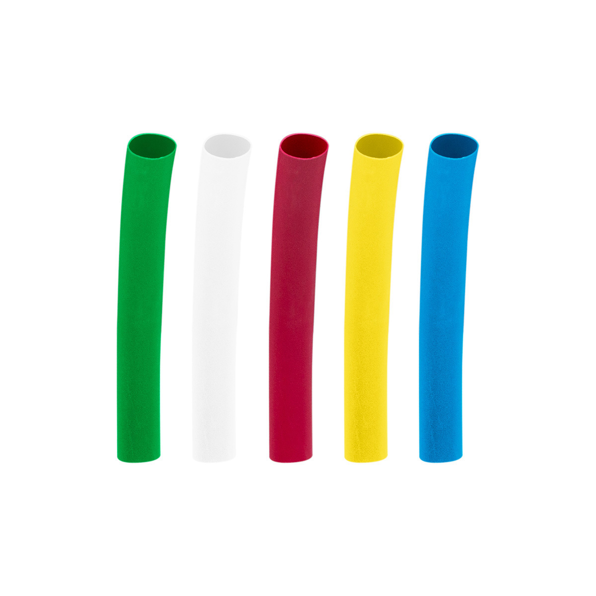 Assorted 1/4" Blue,Clear,Green,Red,Yellow Heat Shrink Tubing, 4" Long (5-Pack) - Thumbnail 2