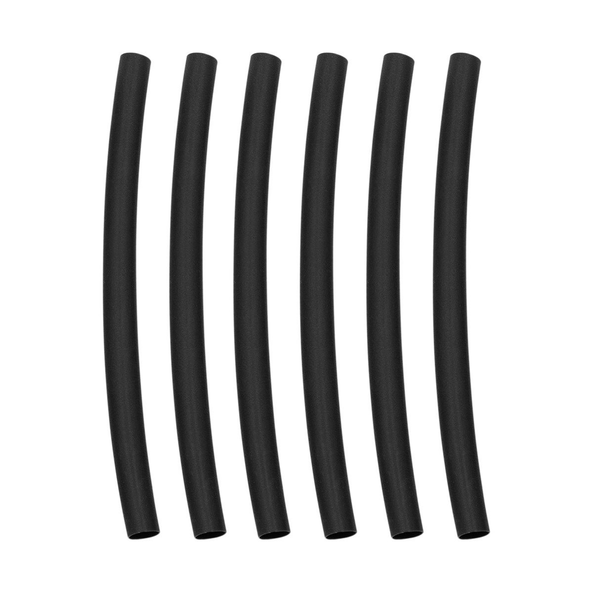 1/4" I.D. Black Heat Shrink Tubing, 4" Long (6-Pack)