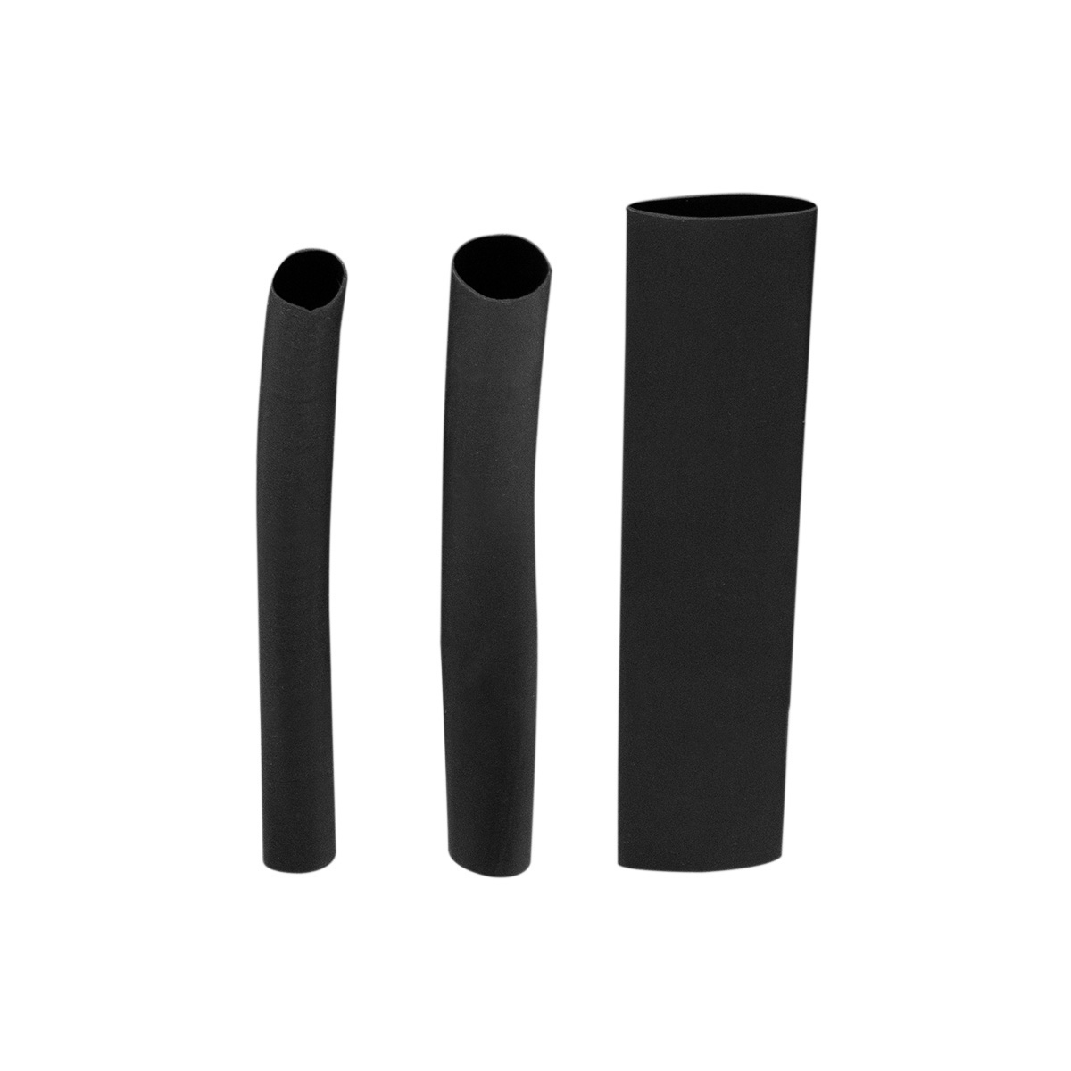 Assorted 3/16",1/4",3/8" Black Heat Shrink Tubing, 4" Long (8-Pack) - Thumbnail 3