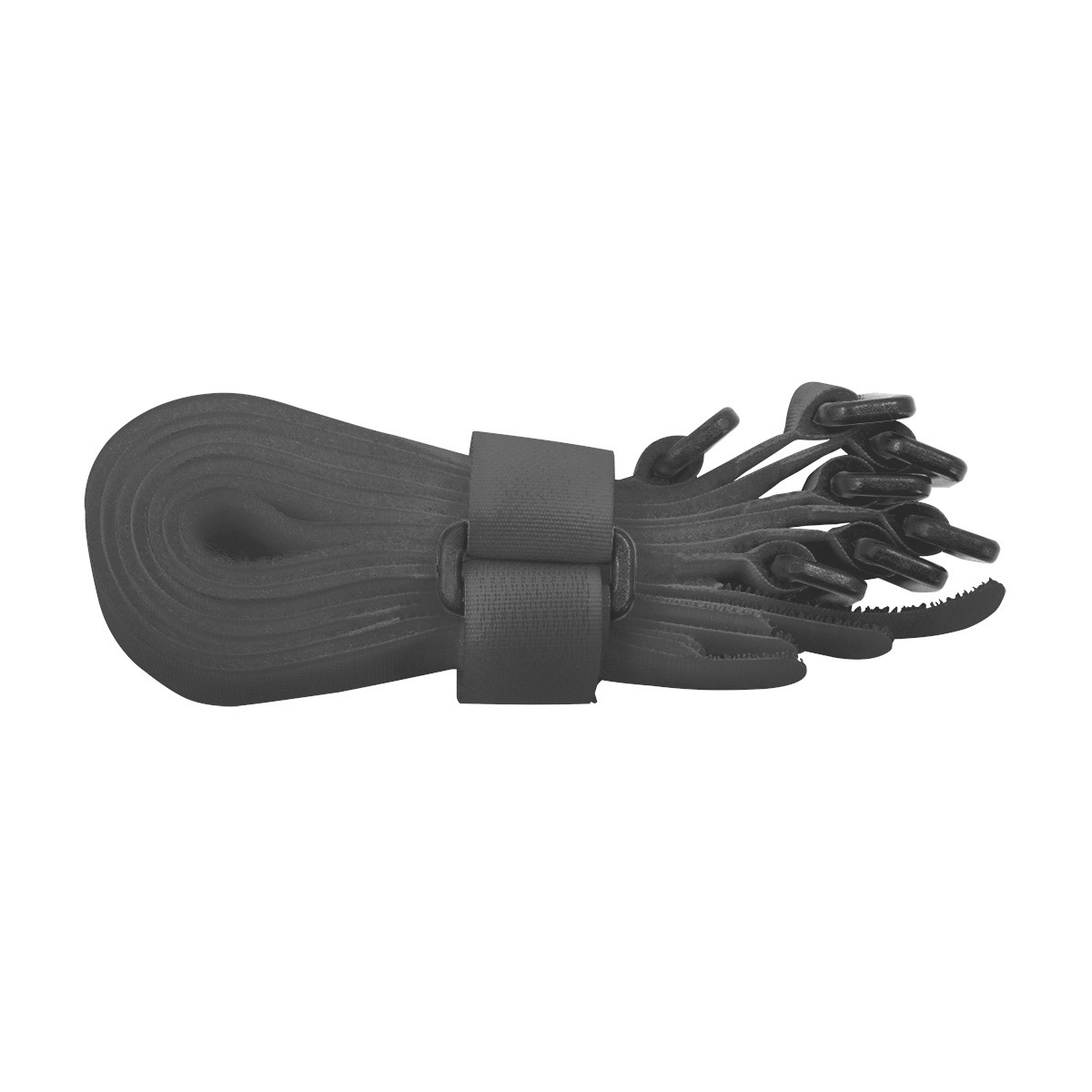 8" x 3/4"  Black Hook & Loop Velcro Strip-Tie Fasteners with Buckle (8-Pack) - Thumbnail 5