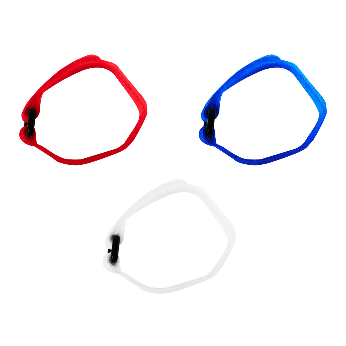 8" x 3/4"  Red,White,Blue Hook & Loop Velcro Strip-Tie Fasteners with Buckle (8-Pack) - Thumbnail 4