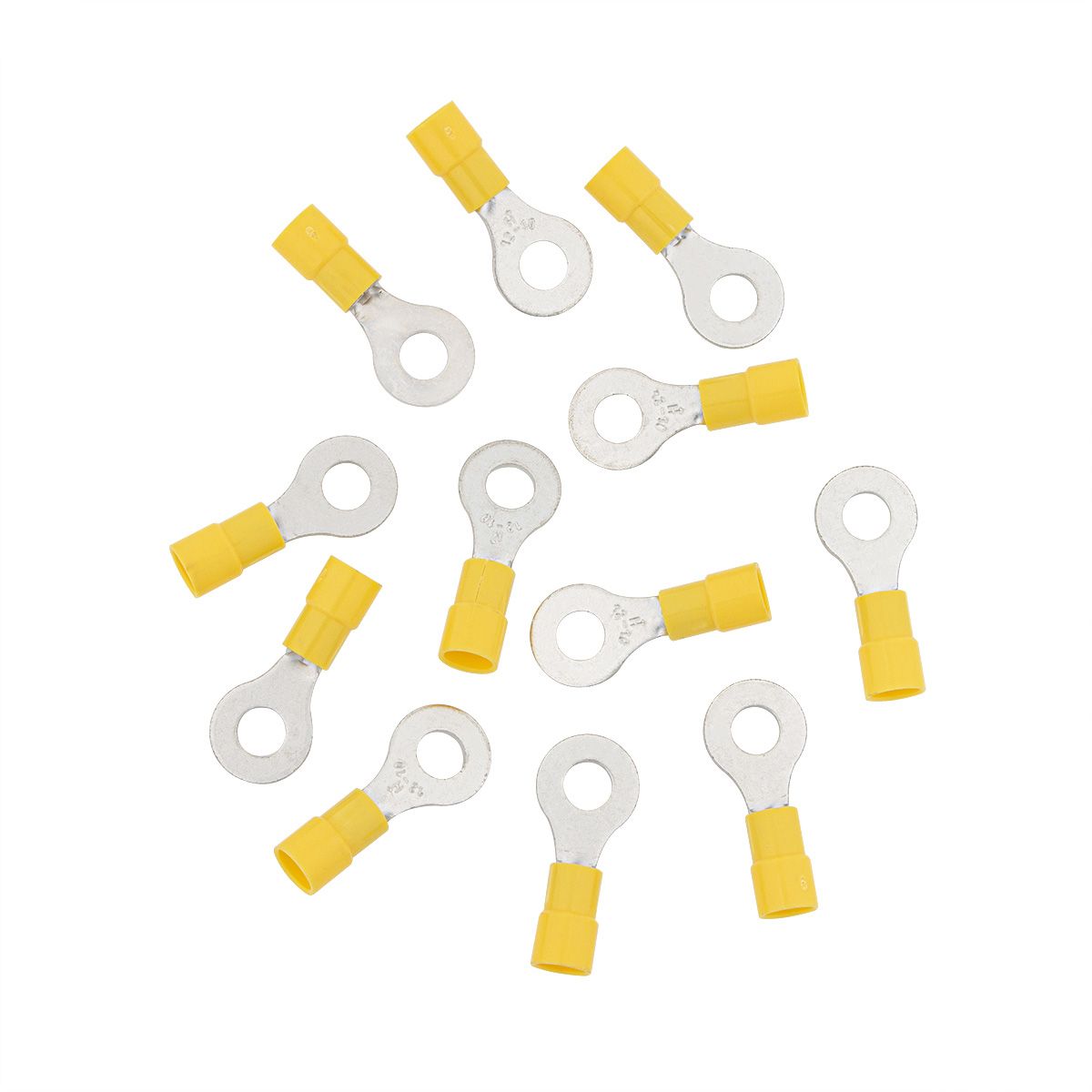 12-10 AWG 1/4" Stud Vinyl Ring Terminal (12-Pack)