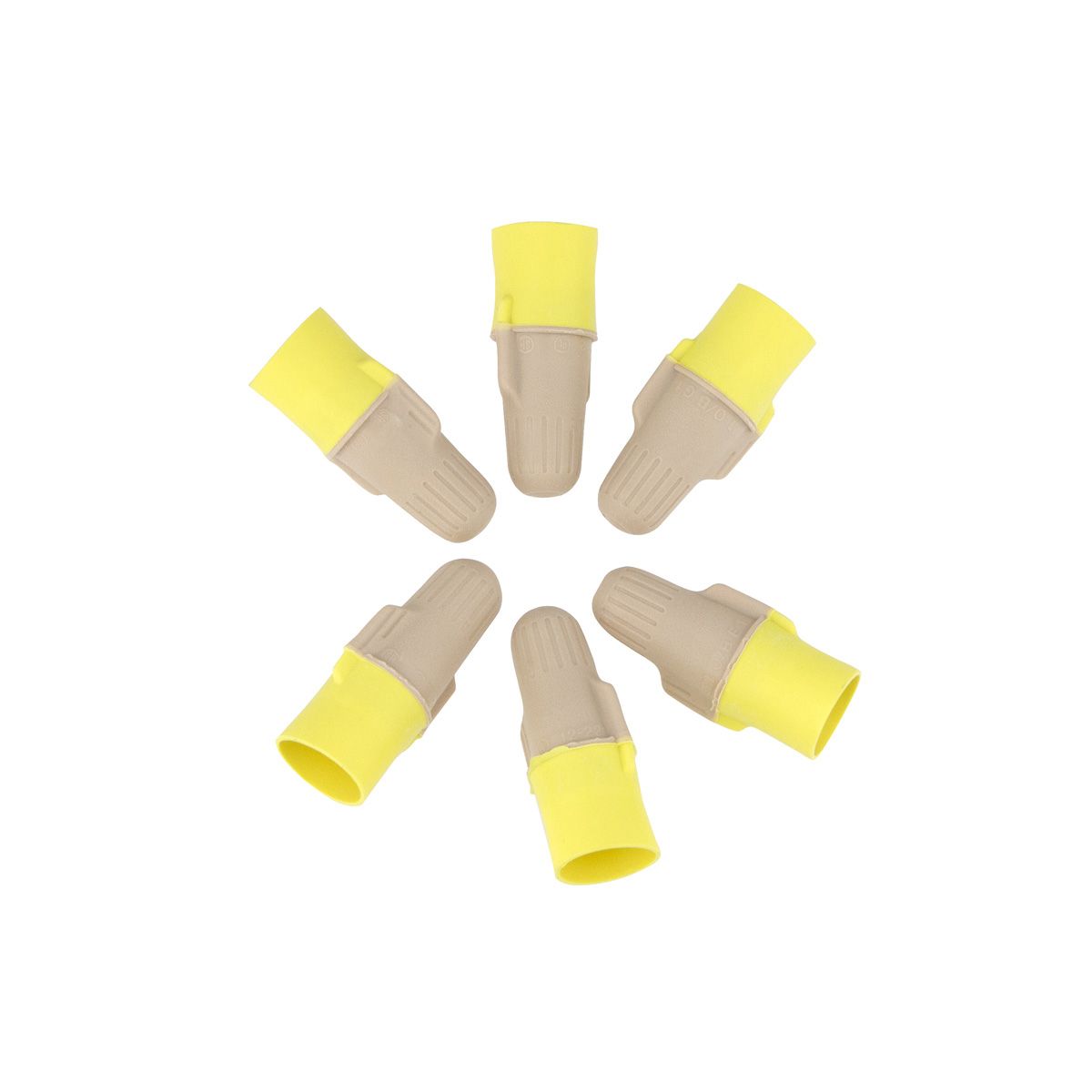 22-12 AWG Tan/Yellow Soft Vinyl Twist Connector (6-Pack)