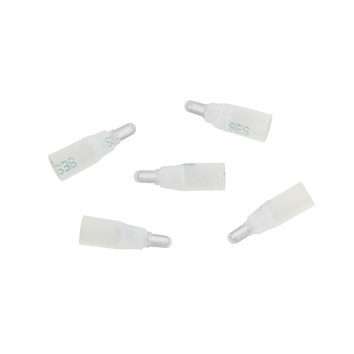 22-14 AWG CS Closed-End Heat Shrink Connector - Clear w/ Blue Dash (5-Pack) - Thumbnail 5