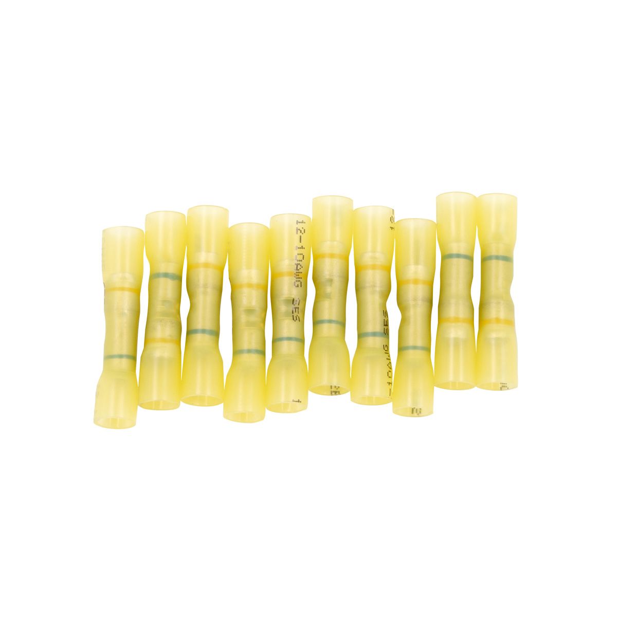 16-14 to 12-10 AWG CS Heat Shrink Step-Down Butt Connector - Yellow (10-Pack)