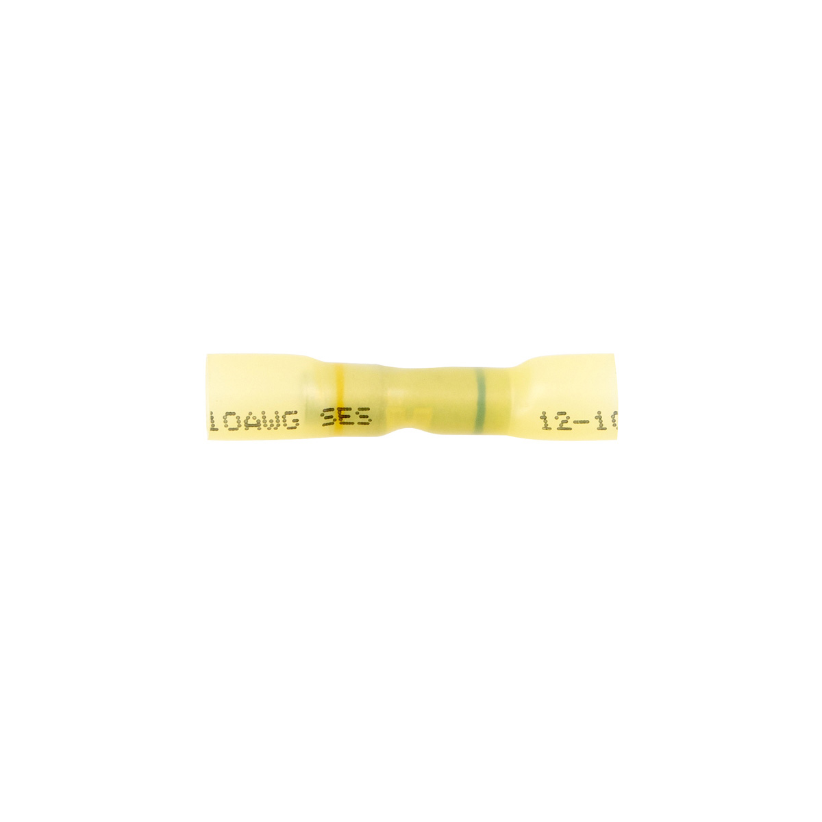 16-14 to 12-10 AWG CS Heat Shrink Step-Down Butt Connector - Yellow (10-Pack) - Thumbnail 2