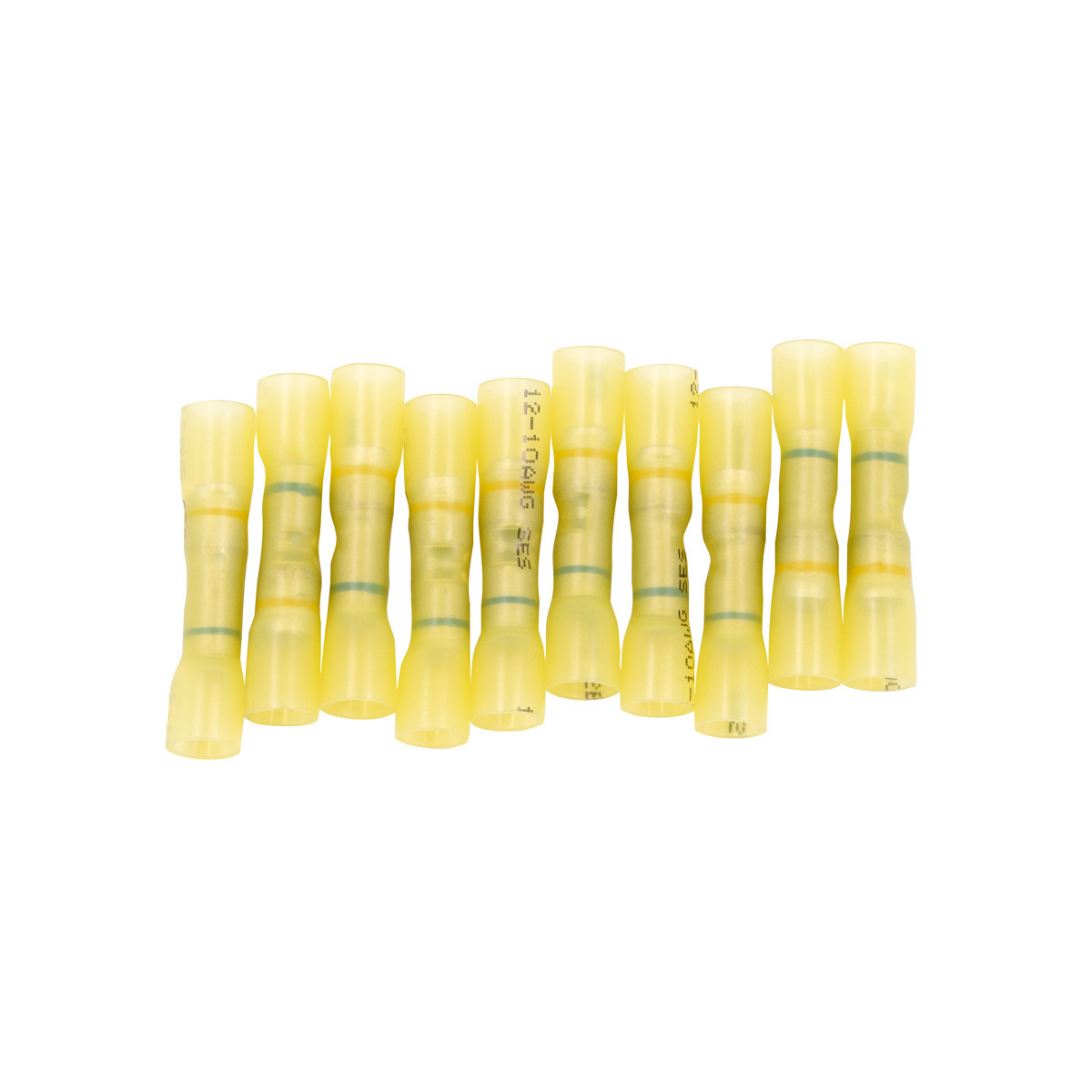 16-14 to 12-10 AWG CS Heat Shrink Step-Down Butt Connector - Yellow (10-Pack) - Thumbnail 5