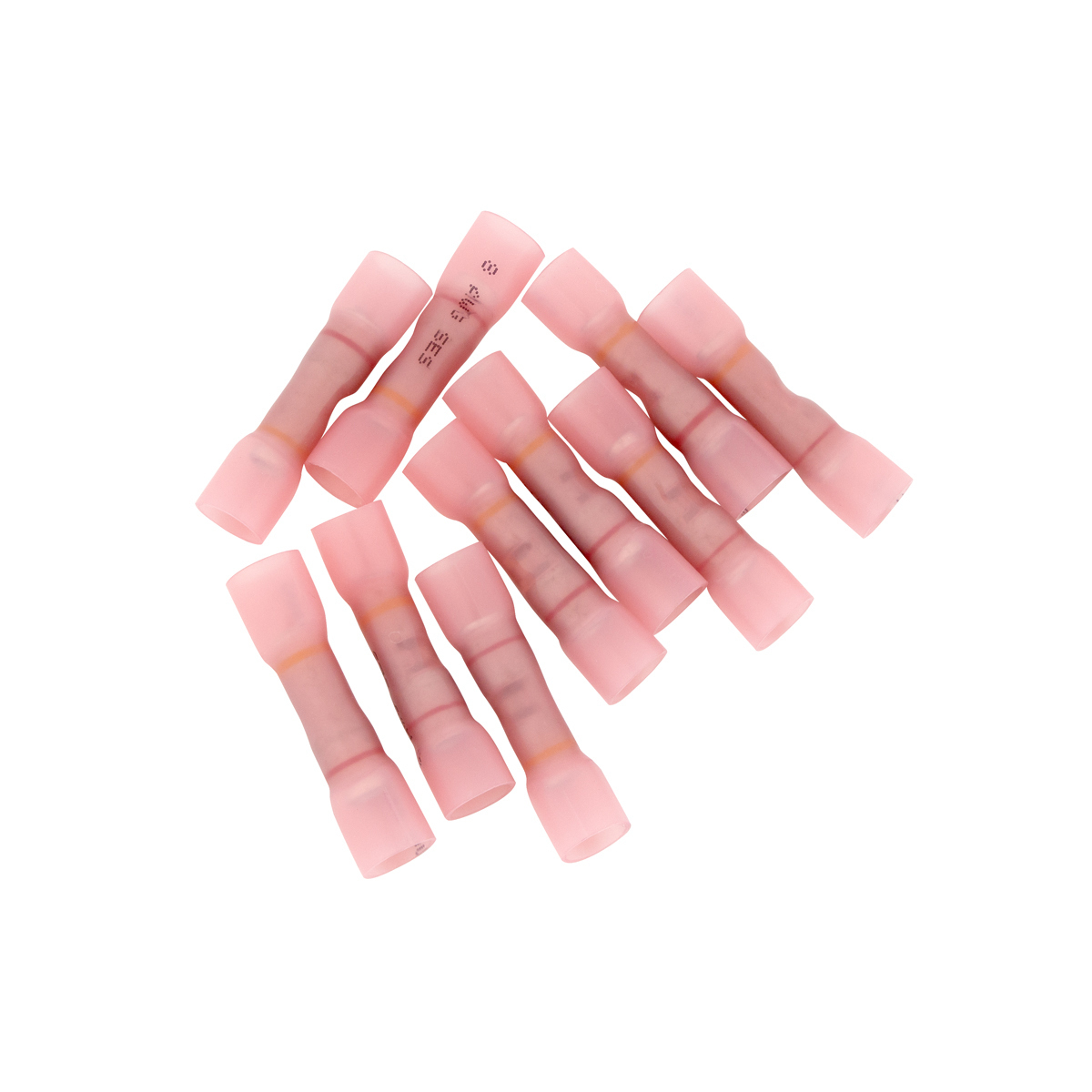 12-10 to 8 AWG CS Heat Shrink Step-Down Butt Connector - Pink (10-Pack) - Thumbnail 5