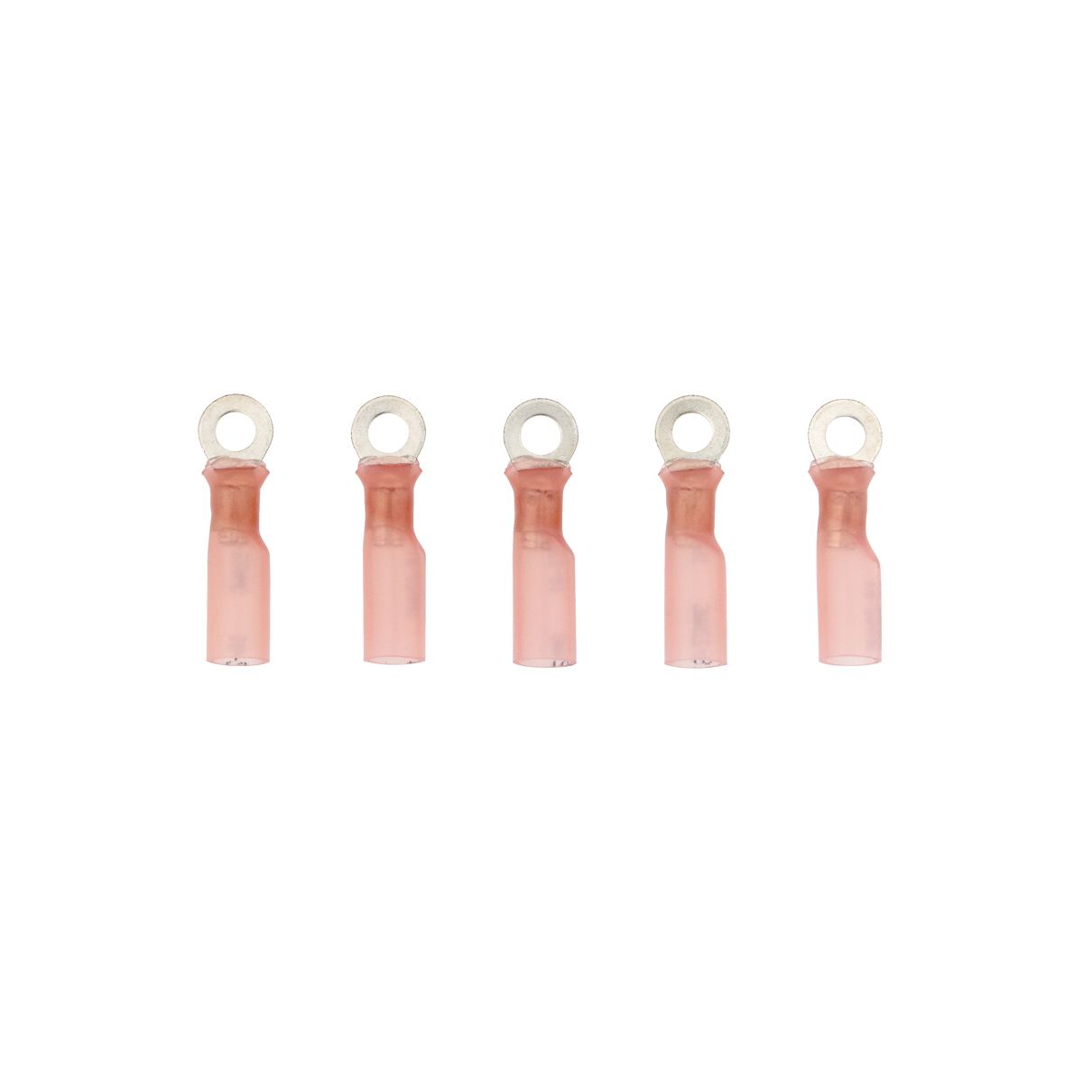 22-18 AWG #8 Stud CS Heat Shrink Ring Terminal - Red (5-Pack)
