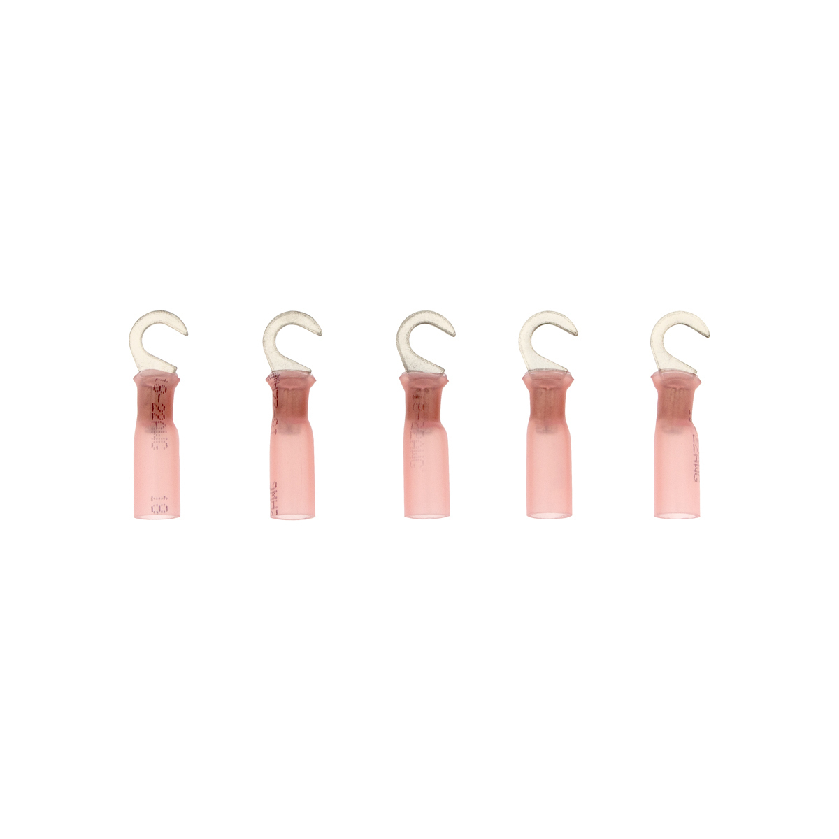 22-18 AWG #10 Stud CS Heat Shrink Hook Terminal - Red (5-Pack) - Thumbnail 5