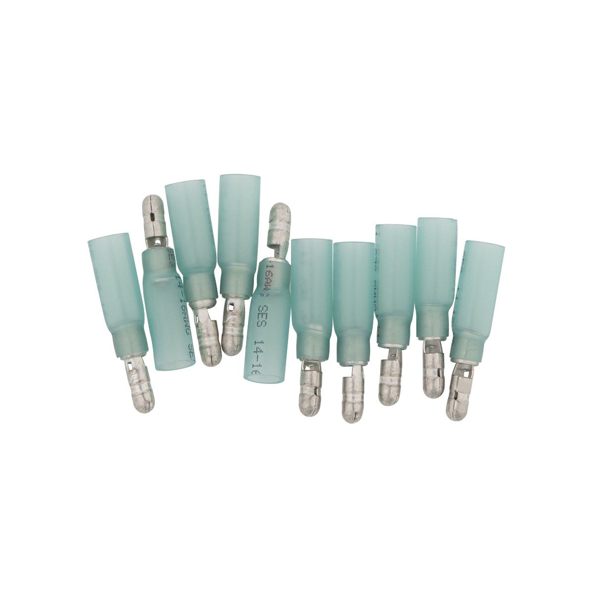 16-14 AWG .157 Tab CS Heat Shrink M Bullet - Blue (10-Pack)