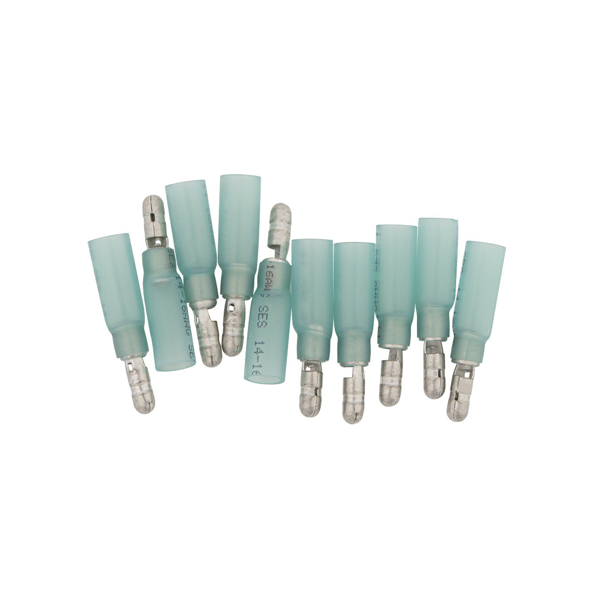 16-14 AWG .157 Tab CS Heat Shrink M Bullet - Blue (10-Pack) - Thumbnail 5