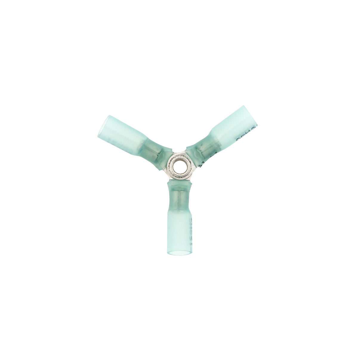 16-14 AWG 3-Way (Y) CS Heat Shrink Connector - Blue (5-Pack) - Thumbnail 2