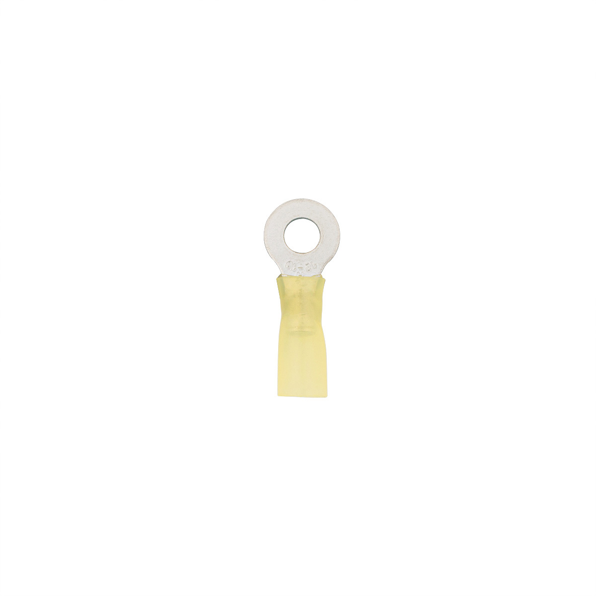 12-10 AWG 1/4" Stud CS Heat Shrink Ring Terminal - Yellow (4-Pack) - Thumbnail 3