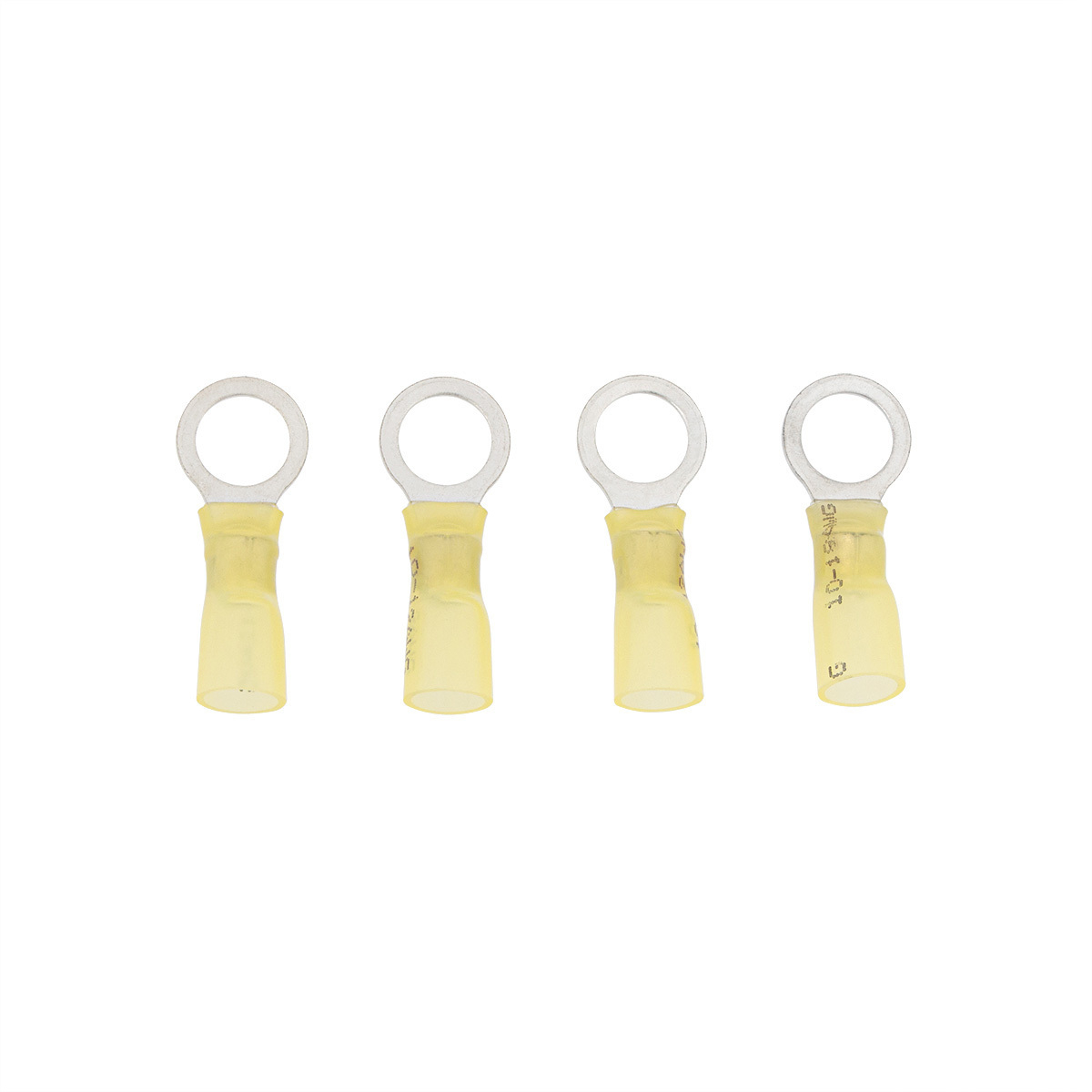 12-10 AWG 3/8" Stud CS Heat Shrink Ring Terminal - Yellow (4-Pack) - Thumbnail 5