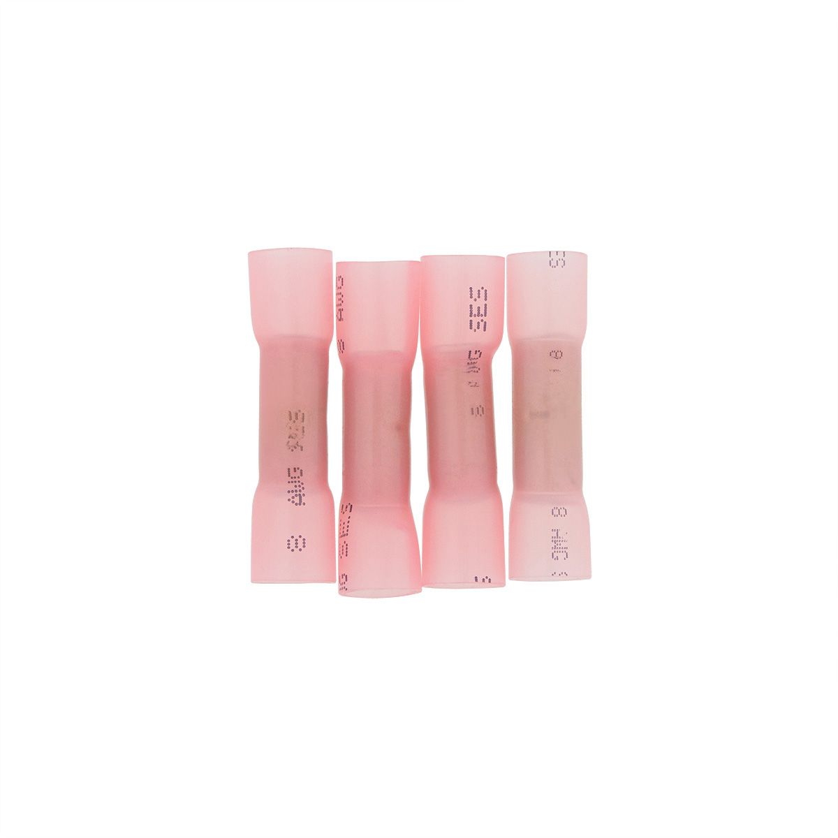 8 AWG CS Heat Shrink Butt Connector - Pink (4-Pack)
