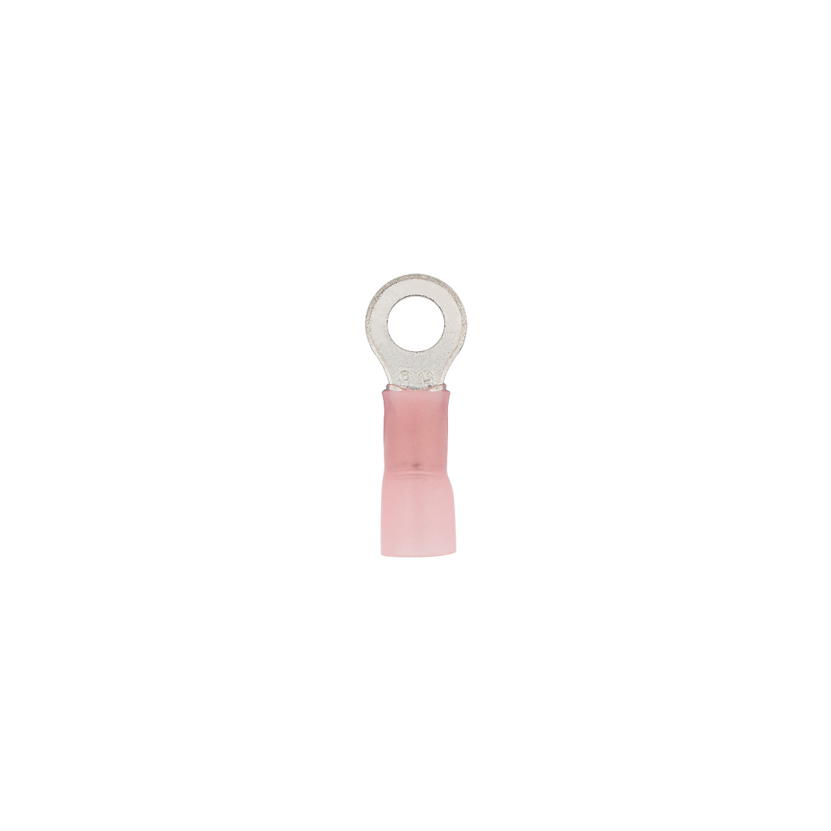 8 AWG 5/16" Stud CS Heat Shrink Ring Terminal - Pink (4-Pack) - Thumbnail 3