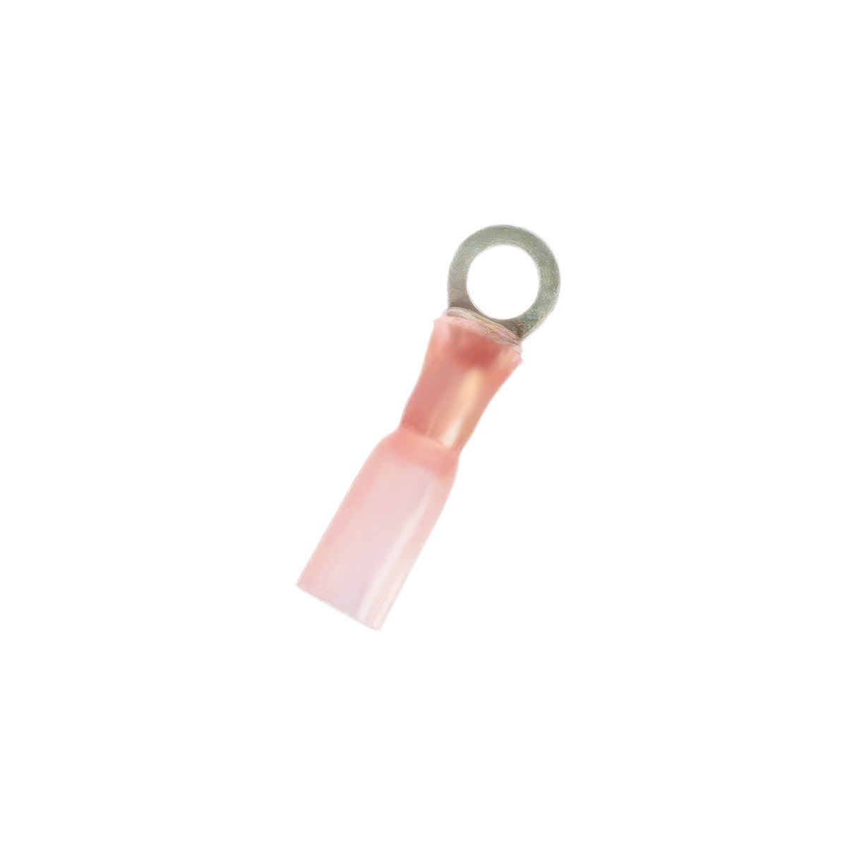 8 AWG 1/2" Stud CS Heat Shrink Ring Terminal - Pink (4-Pack) - Thumbnail 2