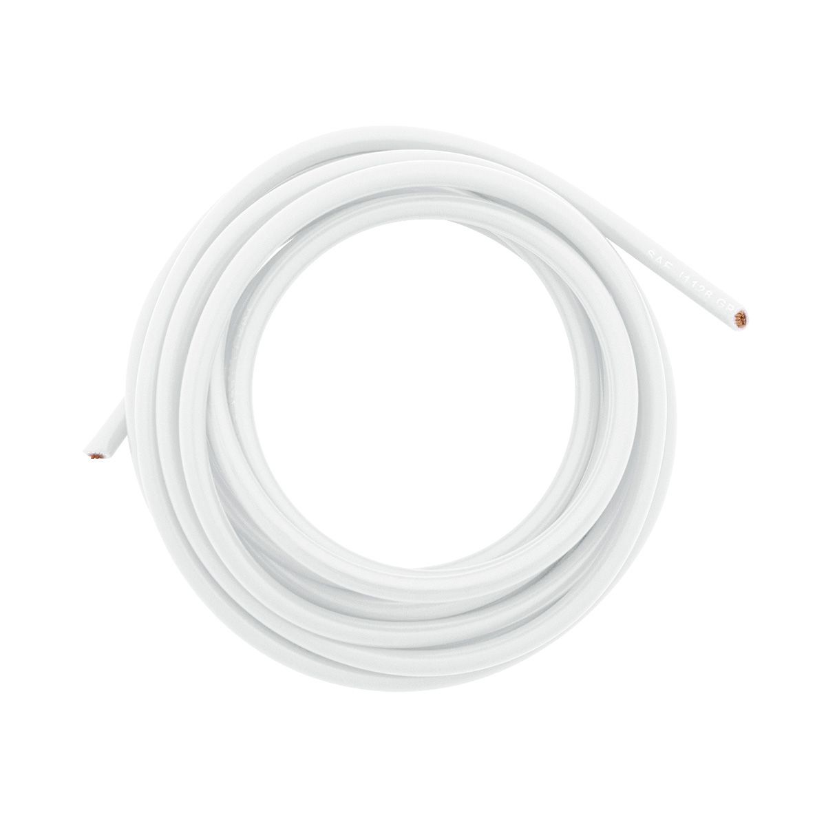 Primary Wire - Rated 80°C 10 AWG, White 8 Ft.