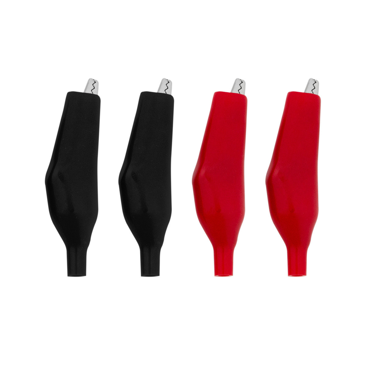 2" 10 Amp Alligator Test Clips w/ Vinyl Boots, 2Red/2Black 2 Set. - Thumbnail 4