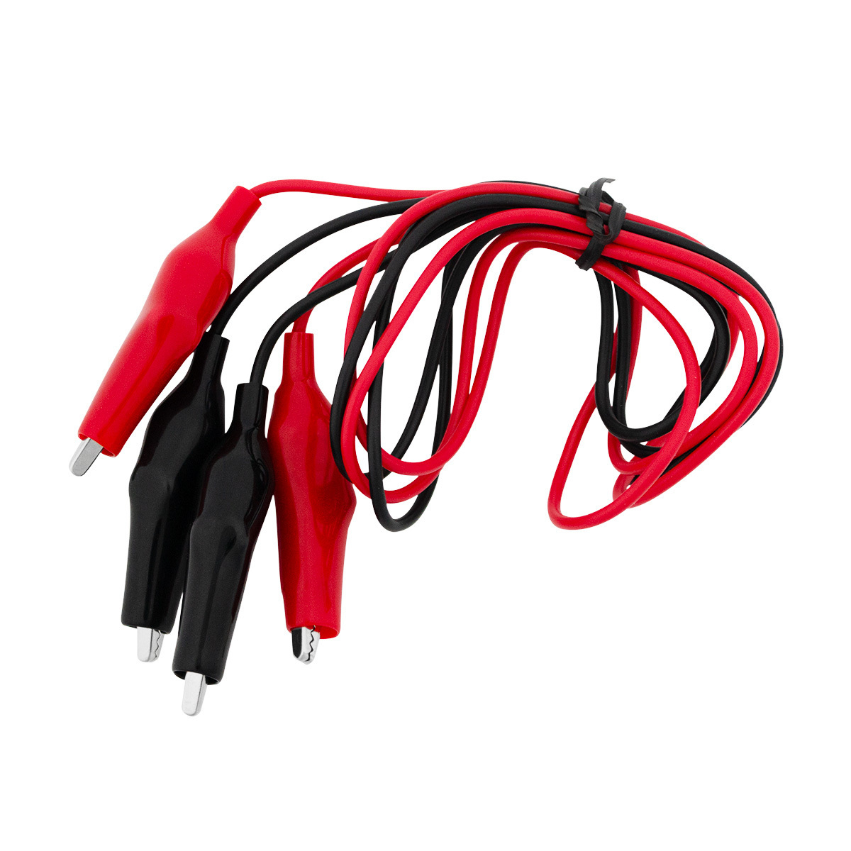 10 Amp Alligator Test Clips w/ 36" Vinyl Leads & Boots, 1Red/1Black 1 Set. - Thumbnail 4