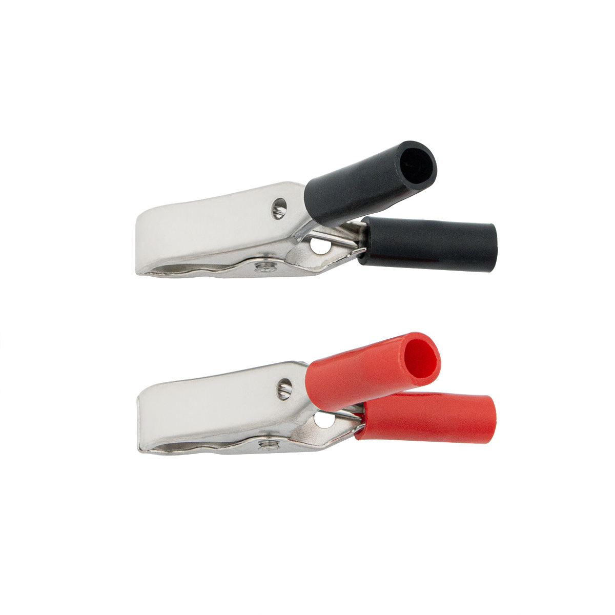 30 Amp Clamps w/ Vinyl Handles, 1Red/1Black 1 Set. - Thumbnail 2