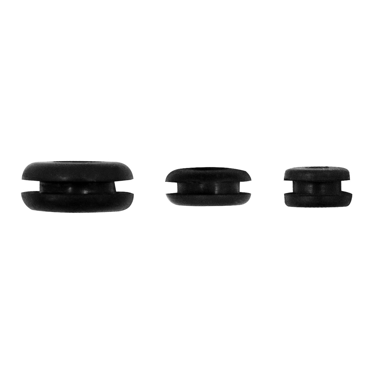 1/4",5/16",3/8" Mounting Holes Black Vinyl Grommets (13-Pack) - Thumbnail 3