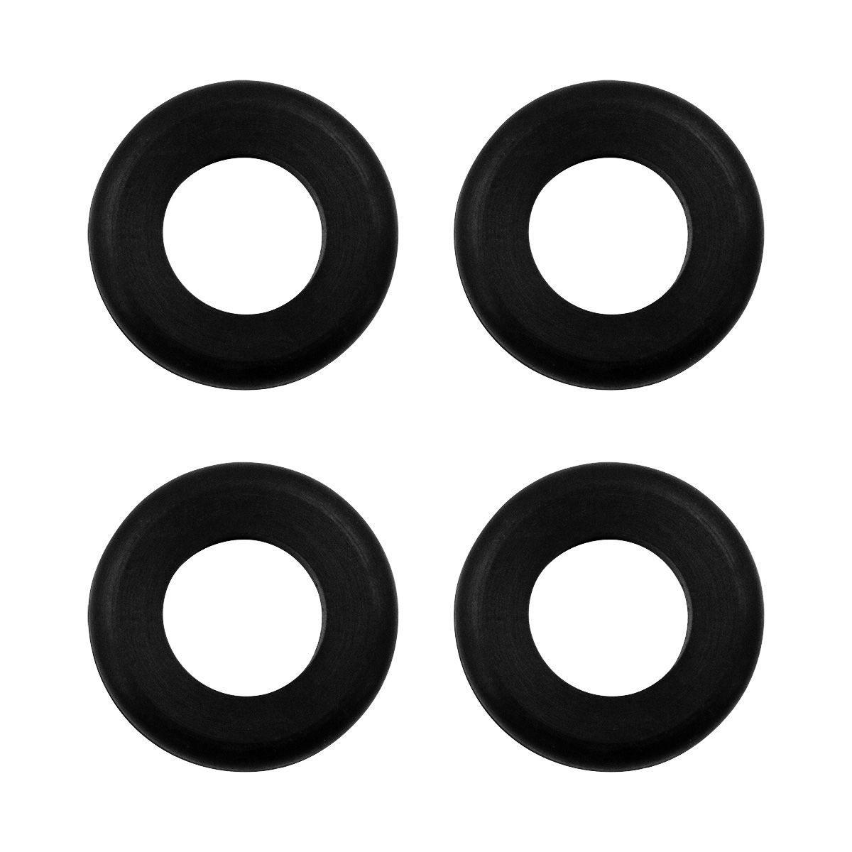 1" Mounting Hole Black Vinyl Grommet (4-Pack)