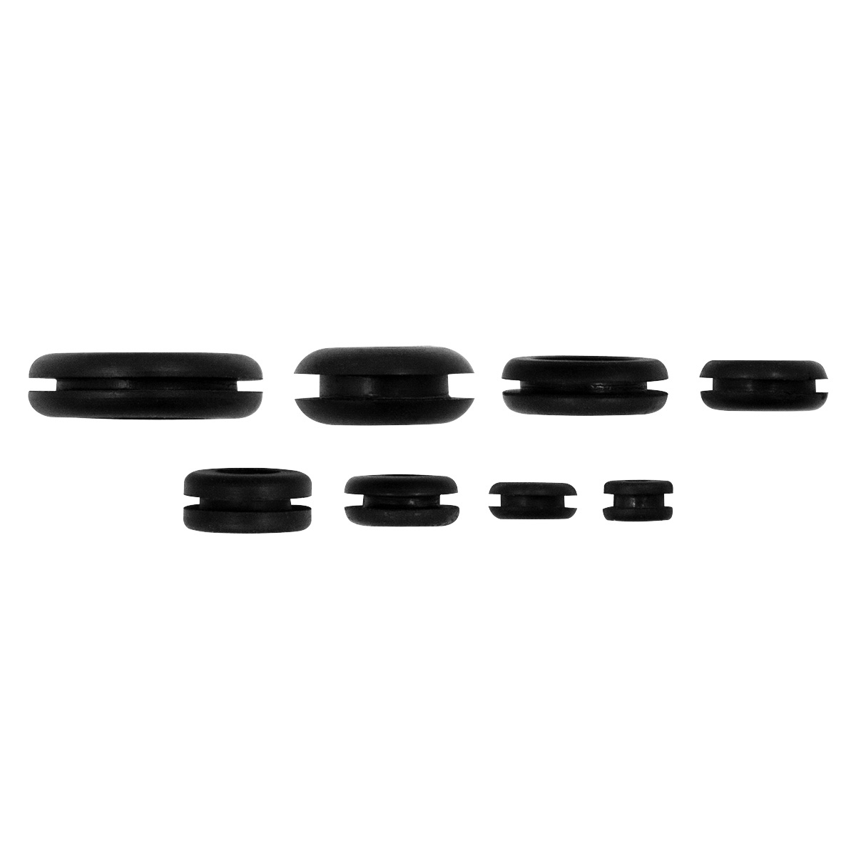 1/4",5/16",3/8",7/16",1/2",5/8",21/32",7/8" Mounting Holes Black Vinyl Grommets (15-Pack) - Thumbnail 3