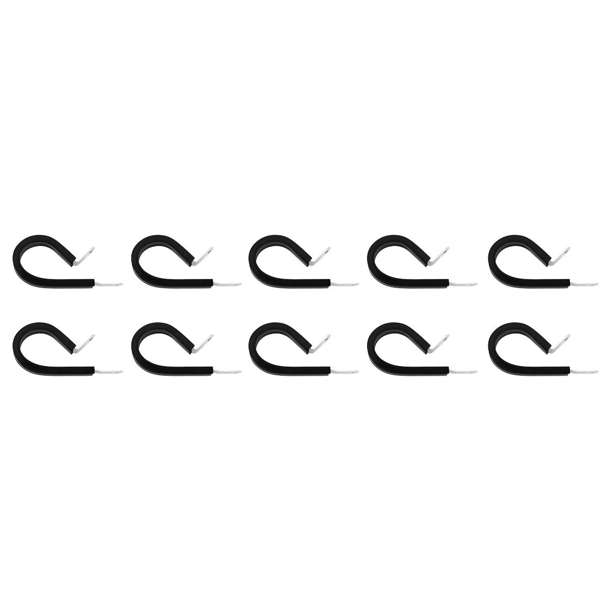 1" I.D. Santoprene Insulated Clamps w/ 1/4" Mounting Hole (10-Pack)