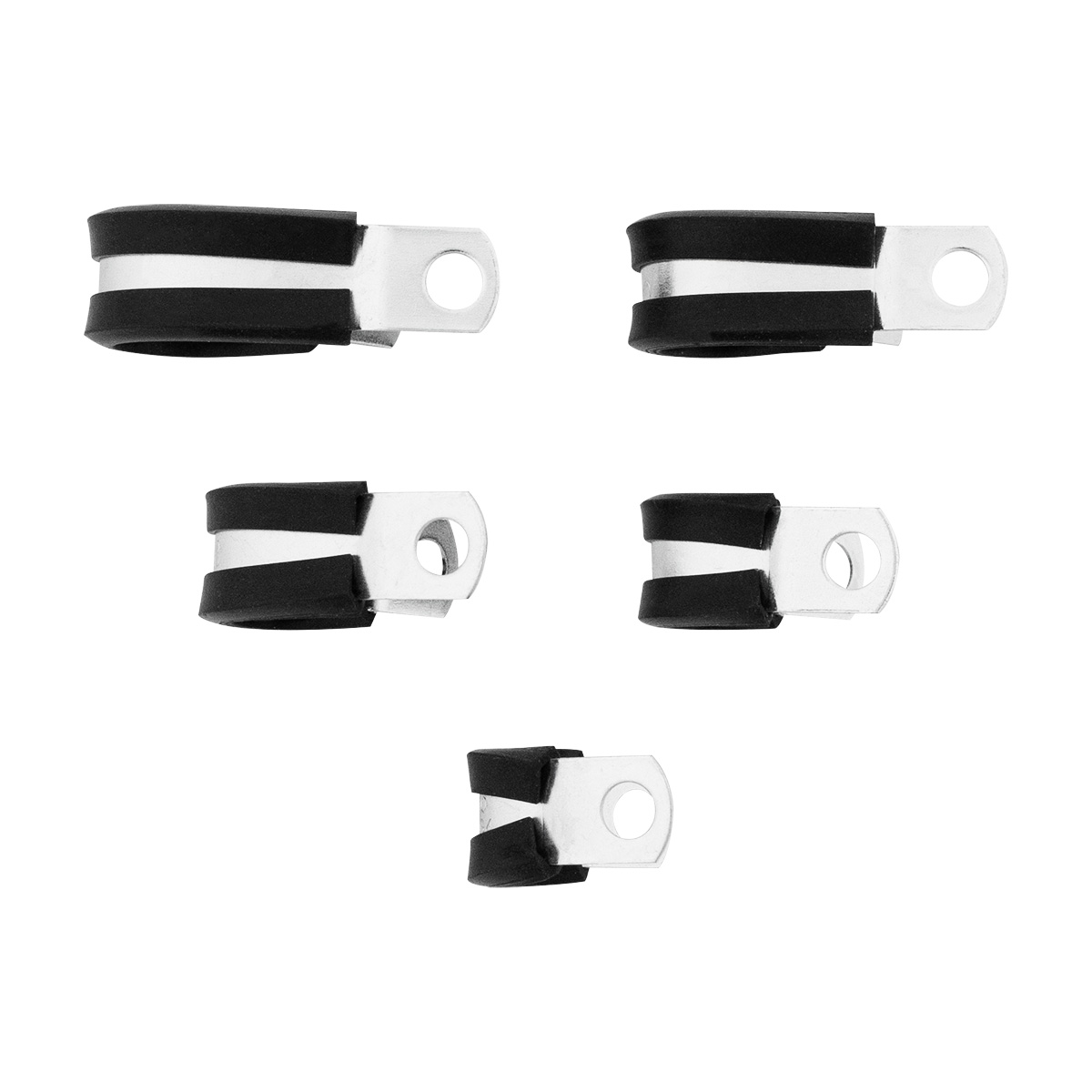 1/4",3/8",1/2",5/8",3/4" I.D. Santoprene Insulated Clamps w/ 1/4" Mounting Hole (10-Pack) - Thumbnail 4