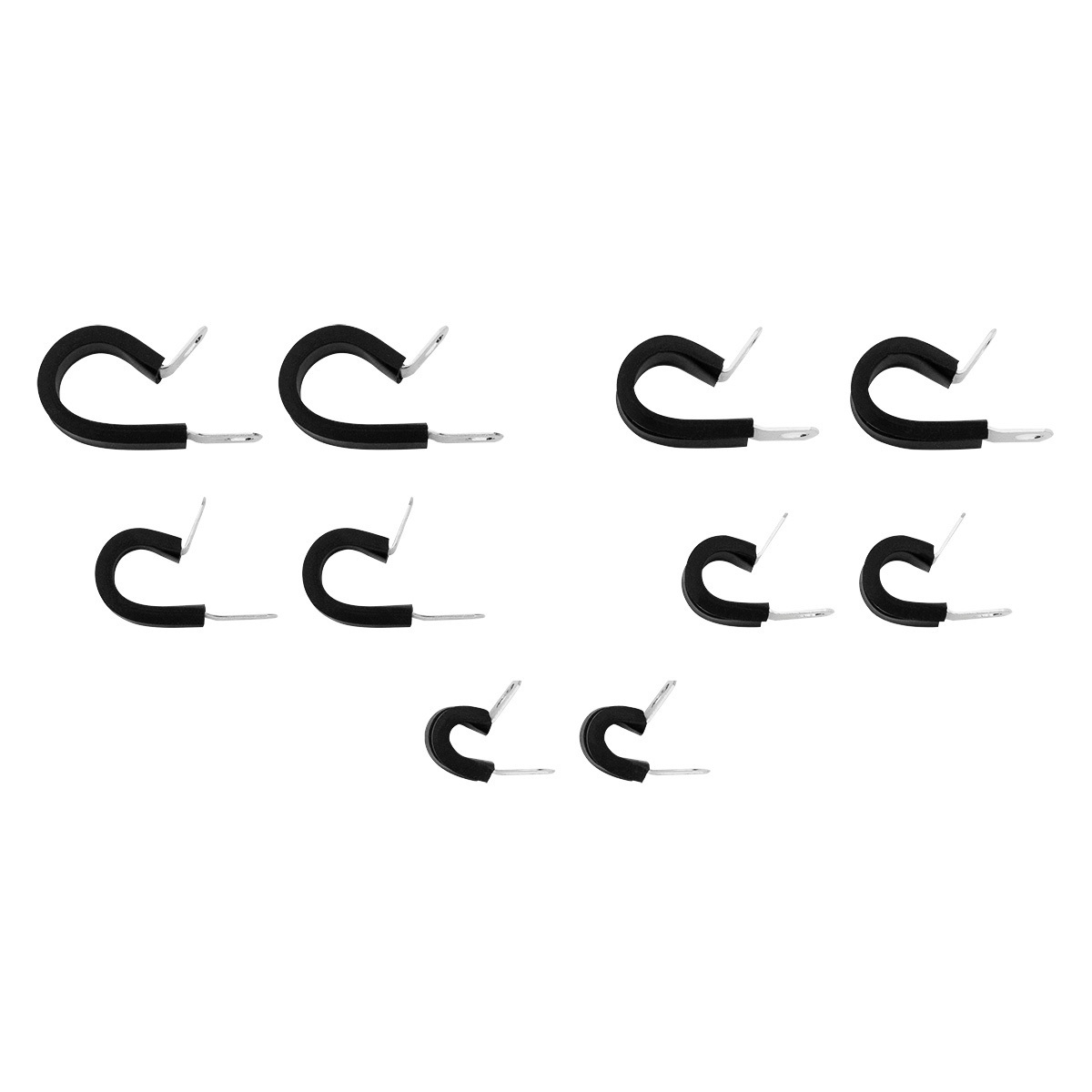 1/4",3/8",1/2",5/8",3/4" I.D. Santoprene Insulated Clamps w/ 1/4" Mounting Hole (10-Pack) - Thumbnail 6