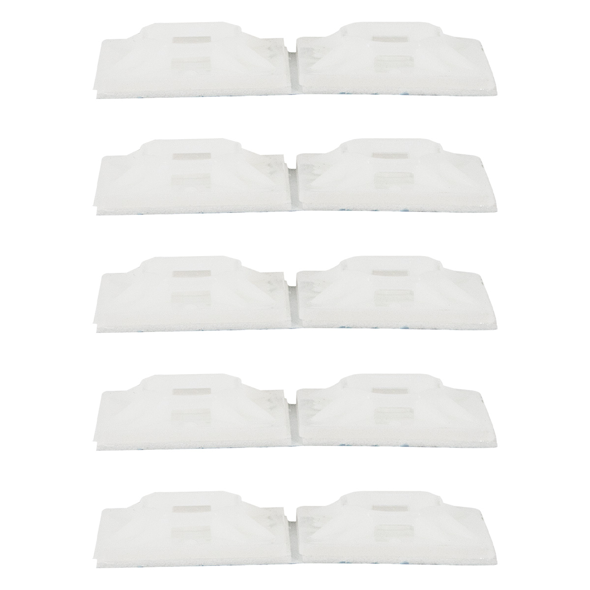 1" Natural Nylon Adhesive Wire Tie Mount 50 Lbs Ties (10-Pack) - Thumbnail 2