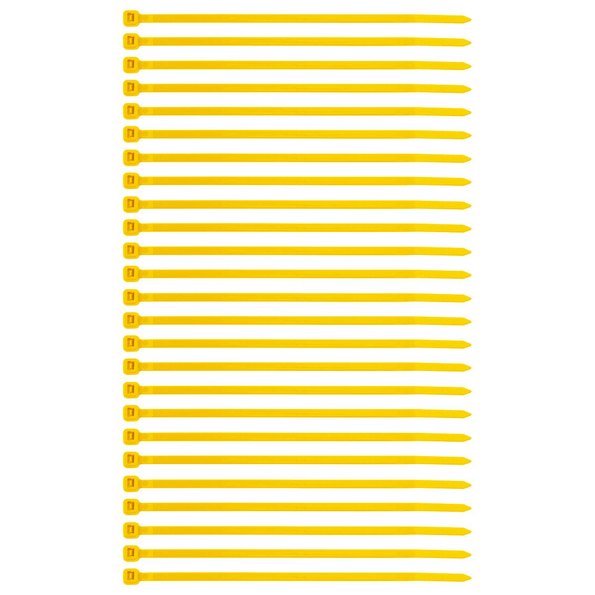 5.5" Yellow Nylon Cable Zip Ties 40 Lbs (25-Pack)