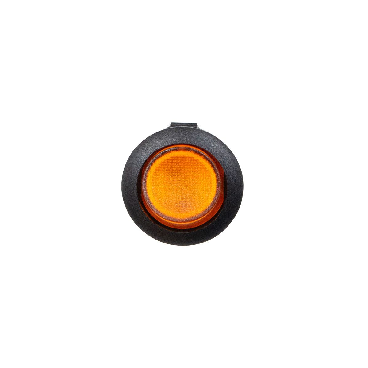 Amber Illum Round Rocker 10 Amp 12V On/Off 1/2" Dia. 1 Pc.