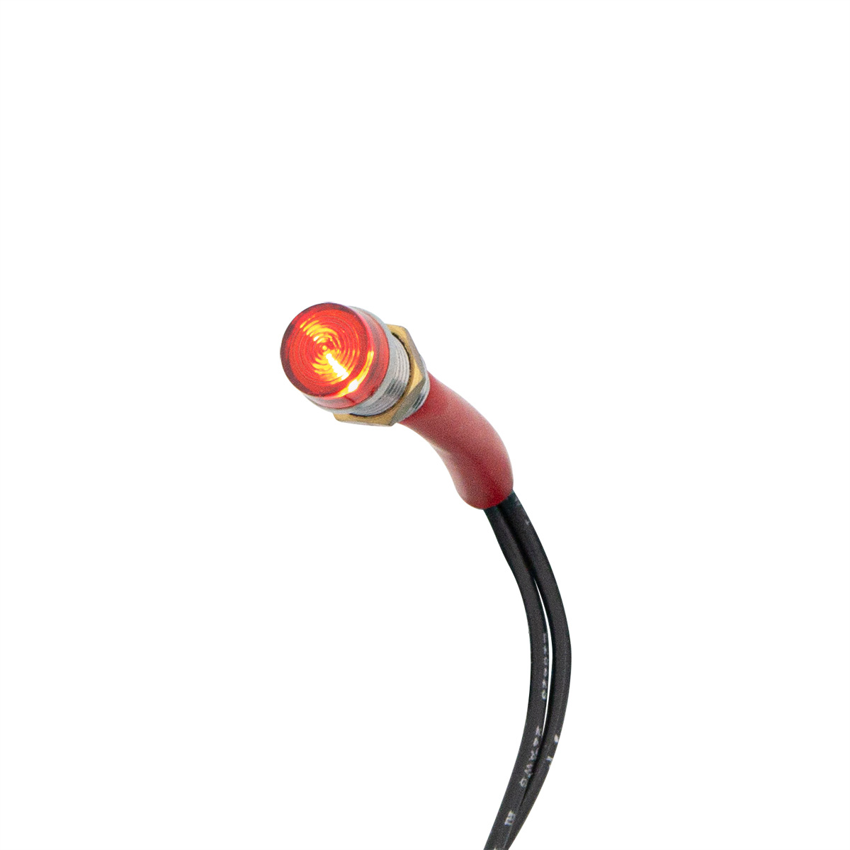 Red Mini Warning Light 16 Amp 12V 1/4" Panel Mount w/Leads 1 Pc. - Thumbnail 4