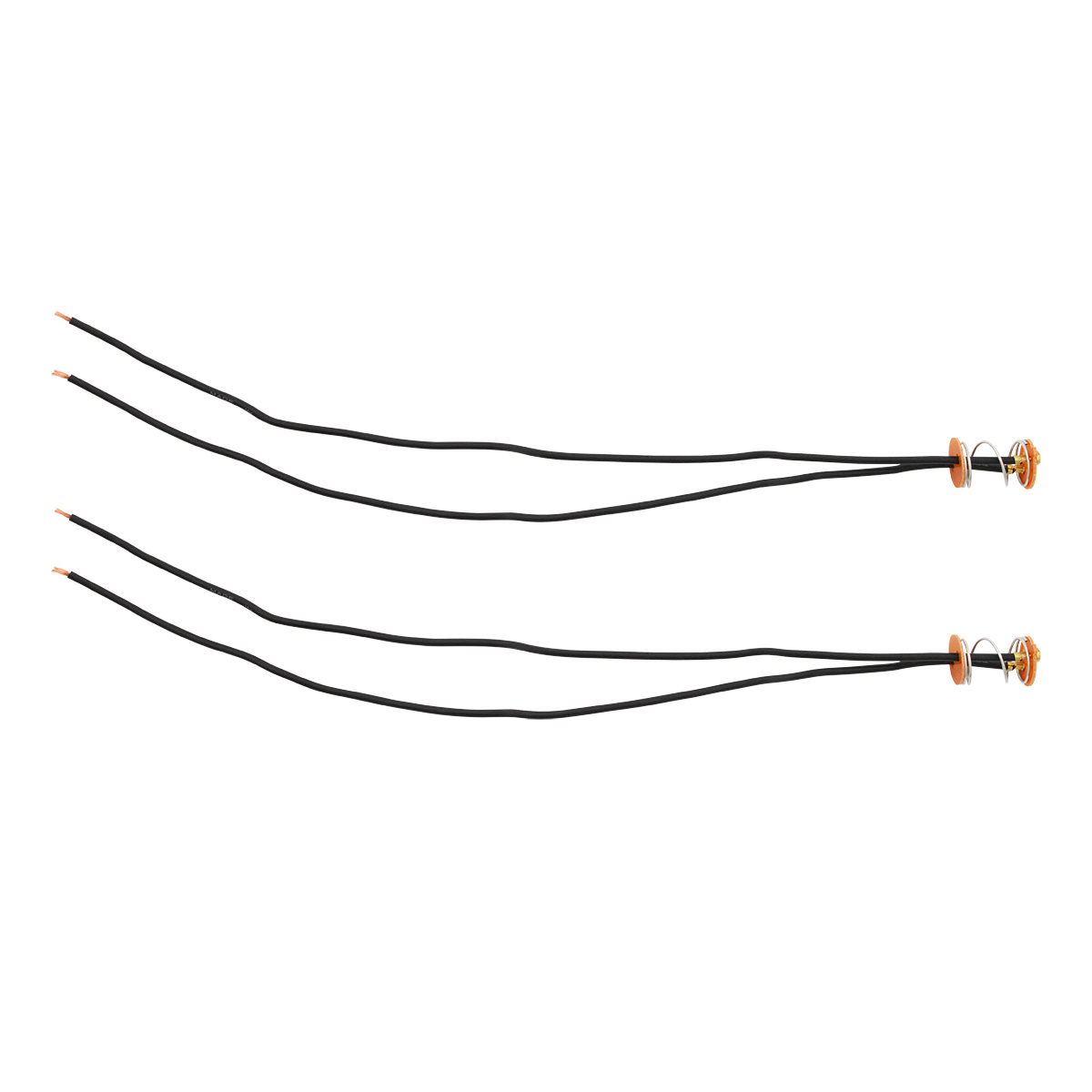 2-Wire Universal Double Contact Light Socket Base w/ Fiber Washers & Tension Spring, 2 Pcs. - Thumbnail 2