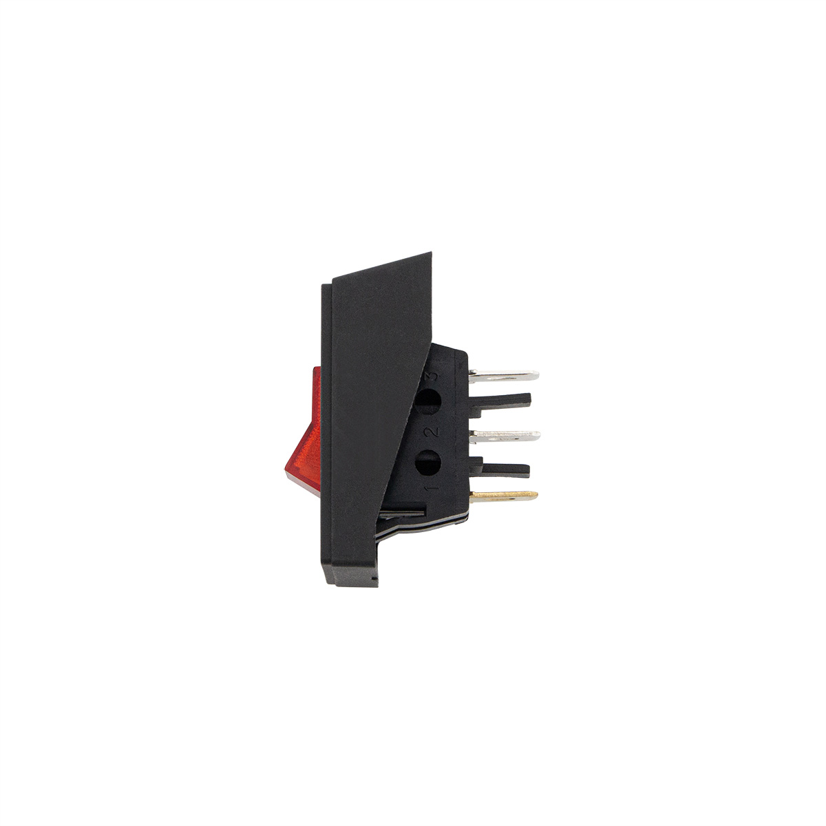 Red Illum Rocker in Panel Mount Combo 20 Amp 12V S.P.S.T. On/Off 1 Set. - Thumbnail 2