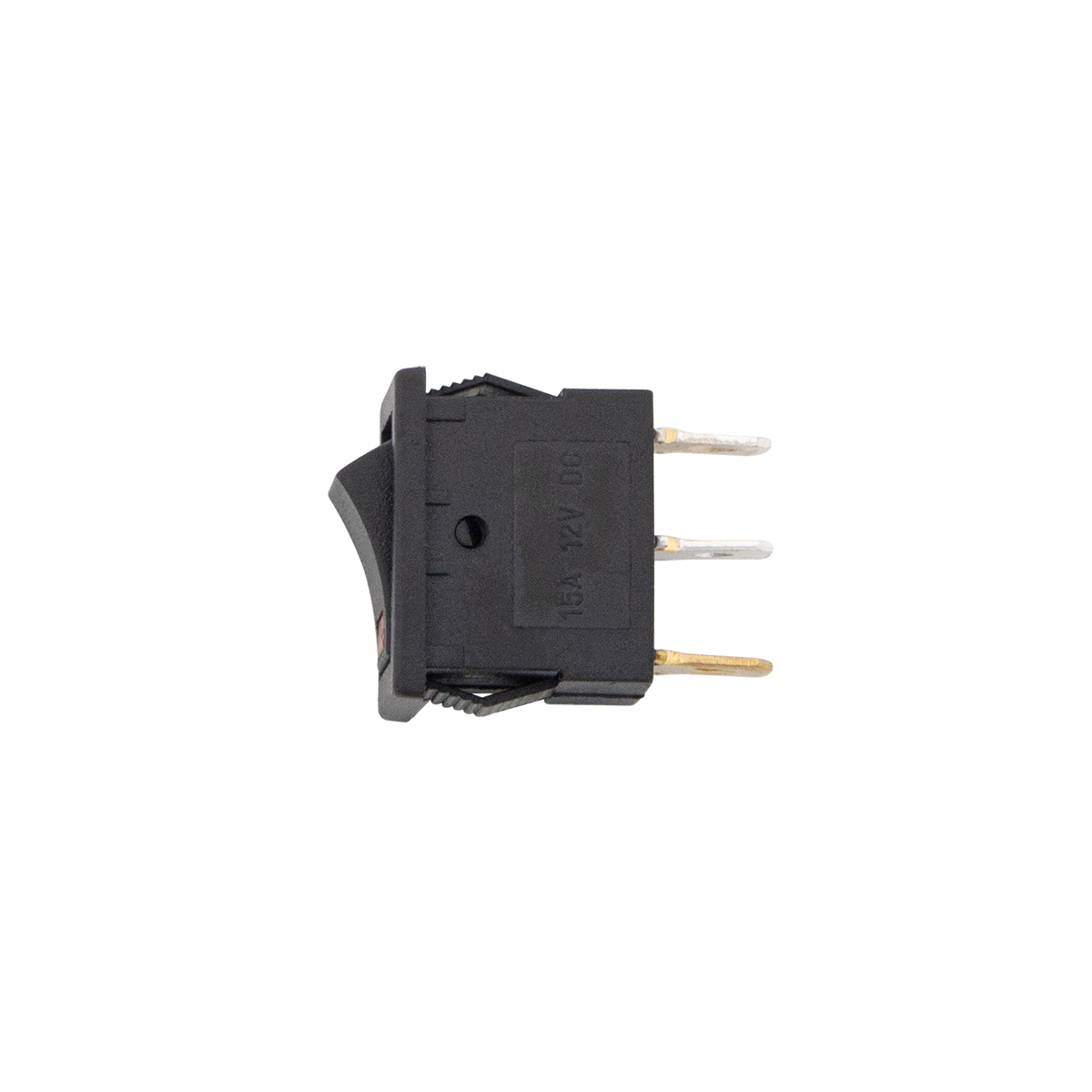 Black Miniature LED Rocker 10 Amp 12V S.P.S.T. On/Off 1 Pc. - Thumbnail 2