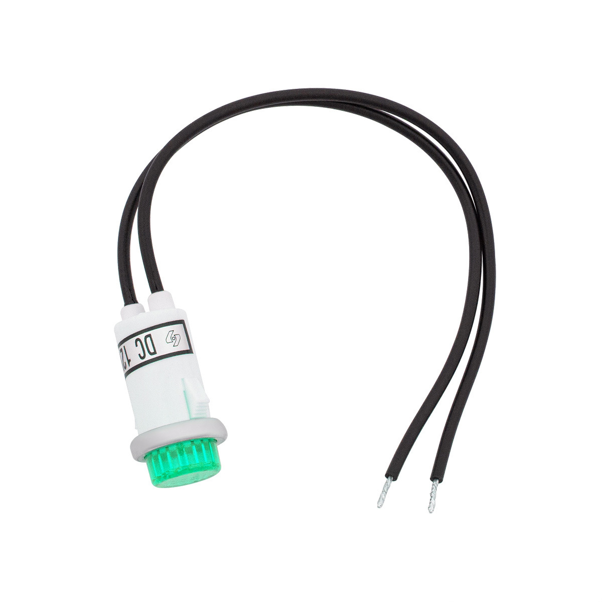 16 Amp 12V Green Warning Light w/ 1/2" Panel Mount and Leads, 1 Pc. - Thumbnail 7