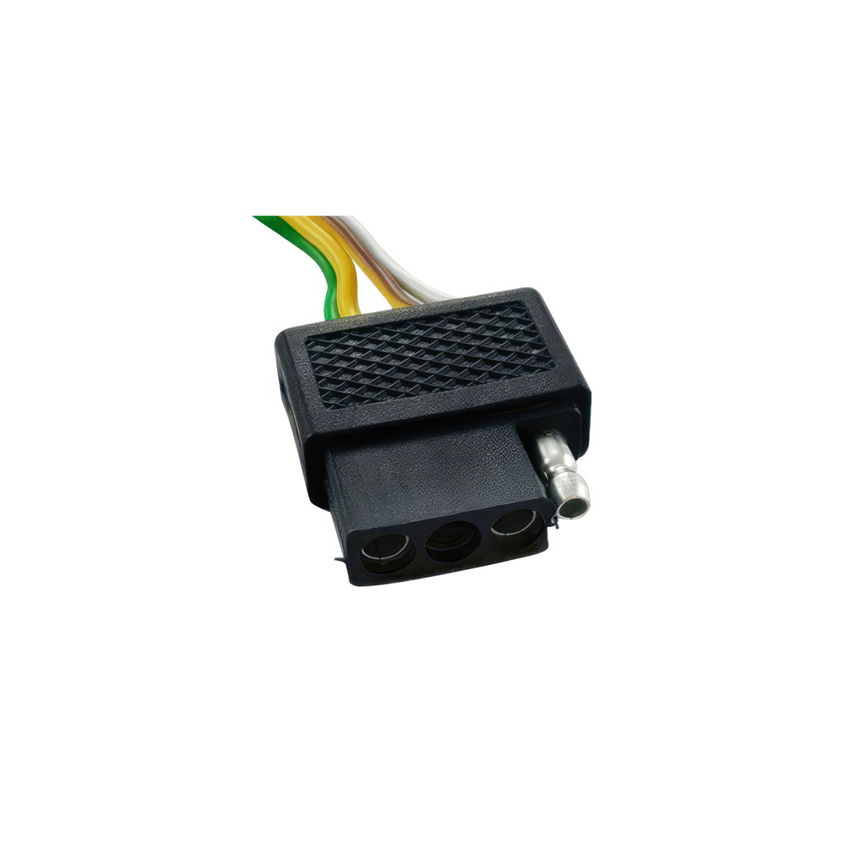 4-Way Flat Molded Female Trailer Connector w/ Polarized Plugs, 1 Pc. - Thumbnail 2