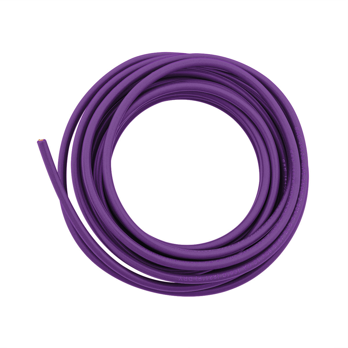 Primary Wire - Rated 105°C 12 AWG, Purple 12 Ft. - Thumbnail 4