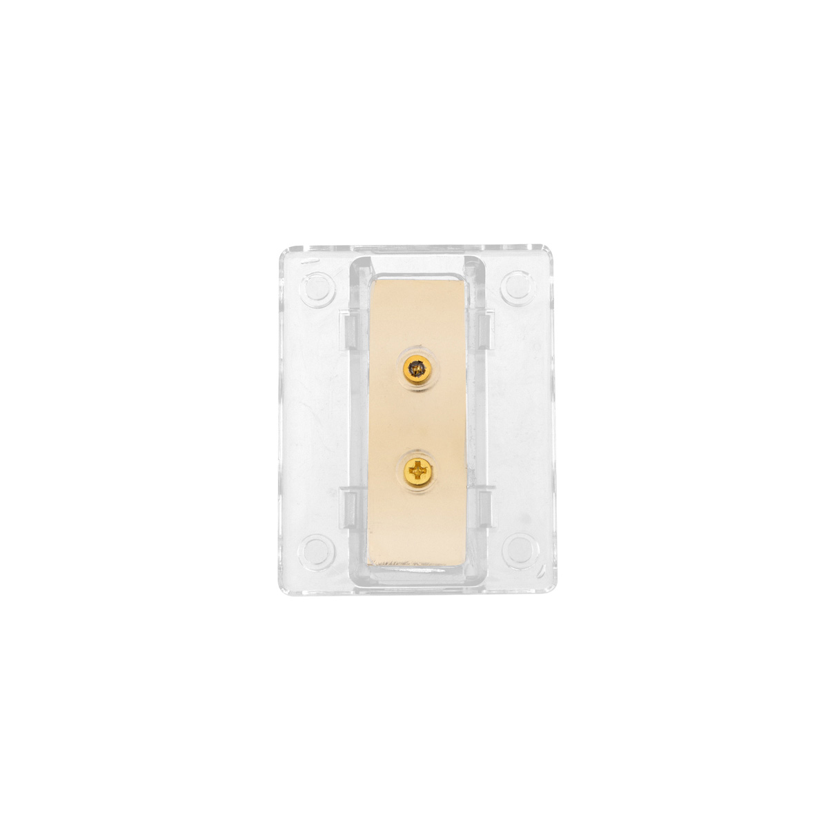 Gold Distribution Block with (1) 4 AWG input and (4) 8 AWG outputs, Rectangular Shape 1 Pc. - Thumbnail 5