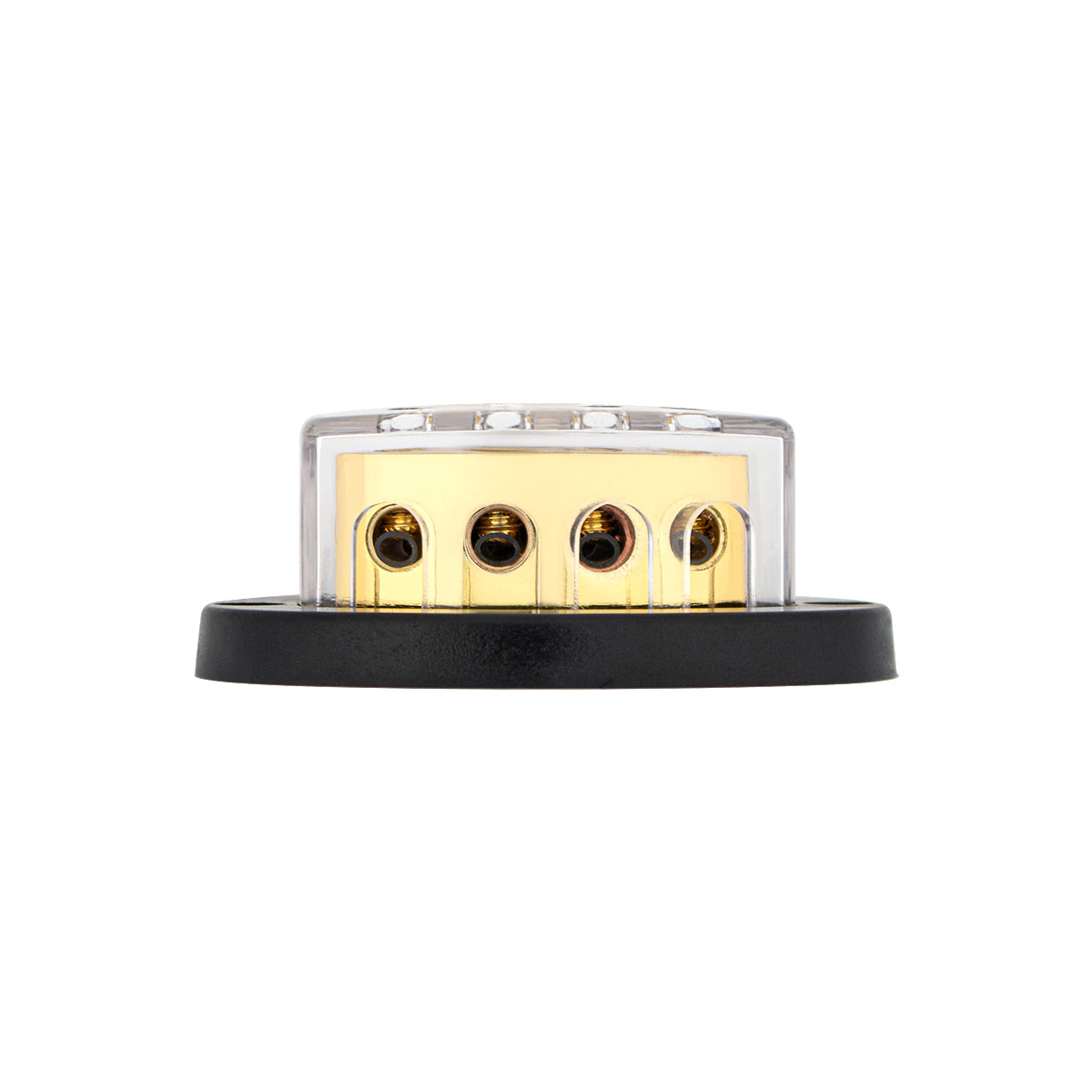 Gold Distribution Block with (1) 4 AWG input and (4) 8 AWG outputs, Triangular Shape 1 Pc. - Thumbnail 3