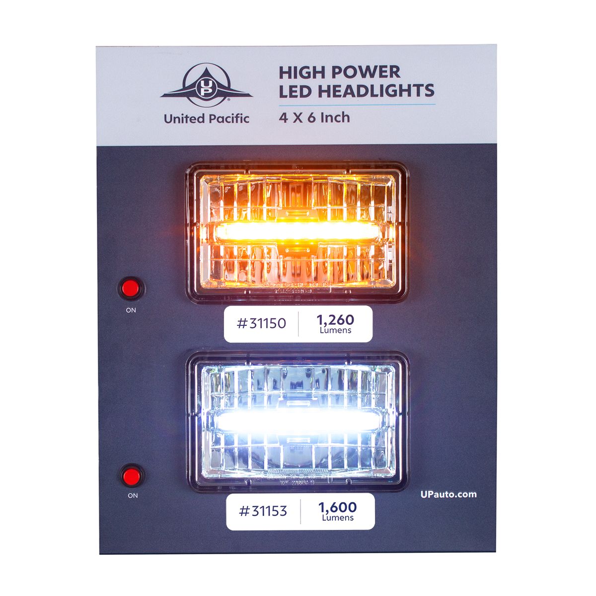 Display For 4" X 6" Lights - High/Low Beam