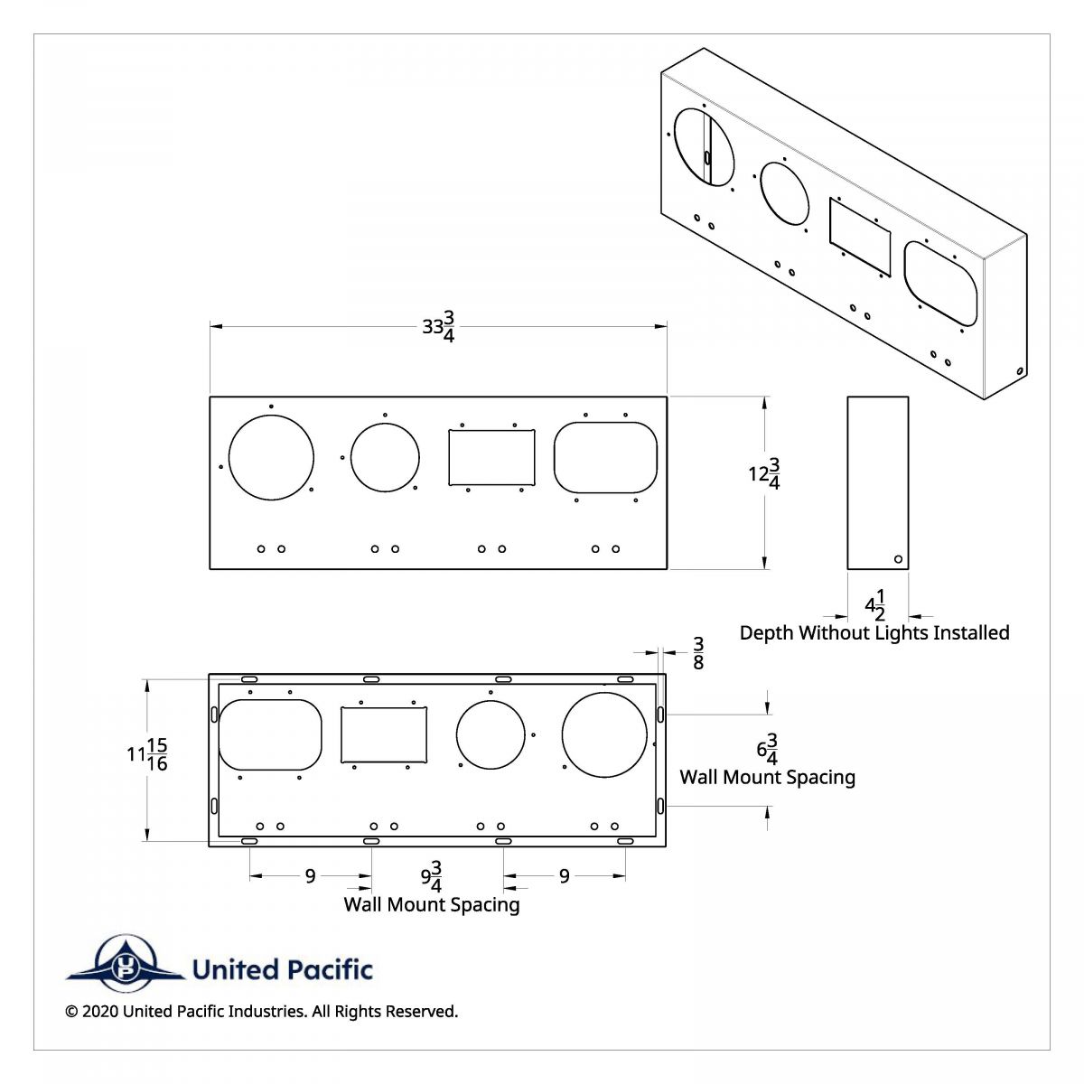 United Pacific Light Display - 7", 5-3/4", 4"x6", 5"x7" - Thumbnail 2