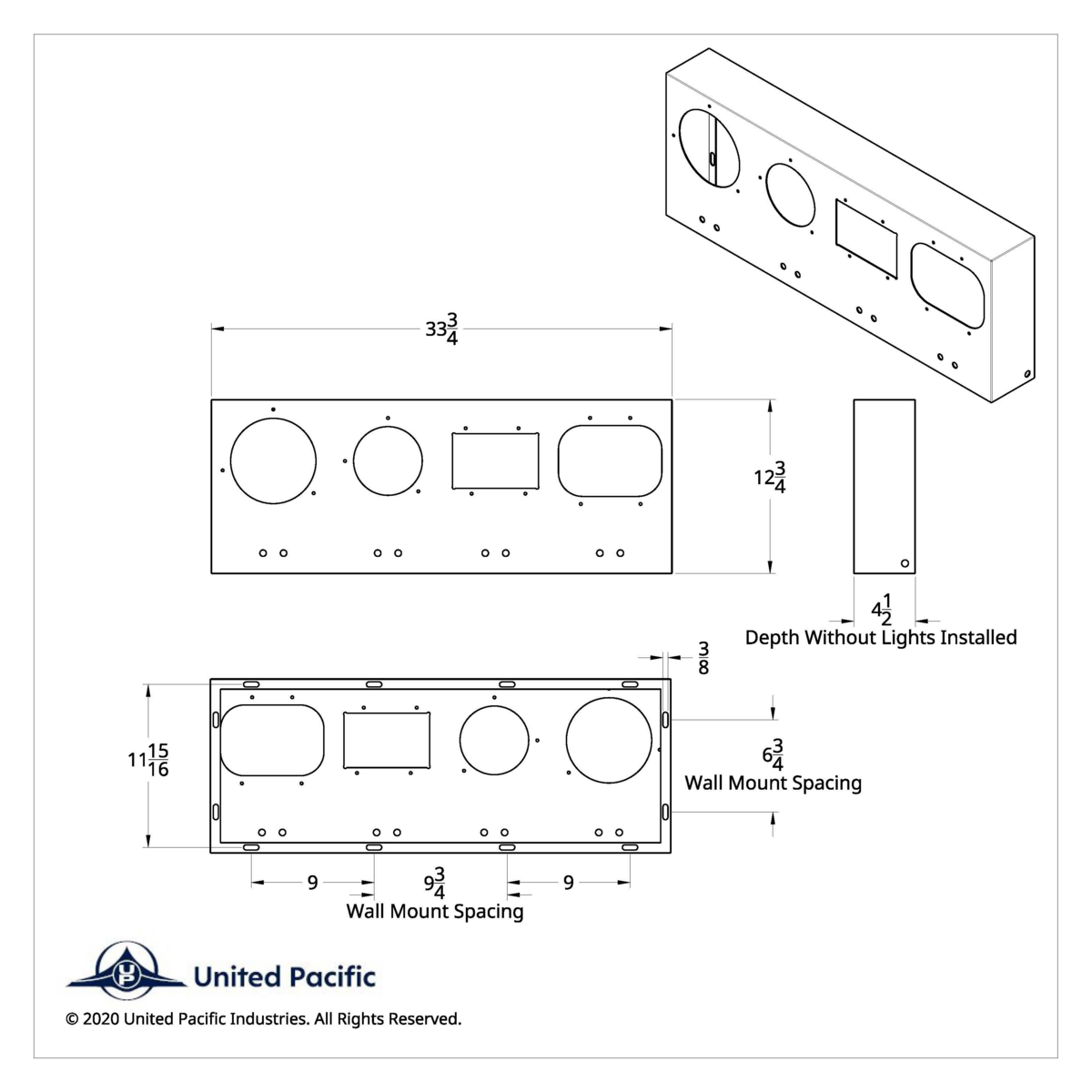 United Pacific Light Display - 7", 5-3/4", 4"x6", 5"x7" - Thumbnail 4